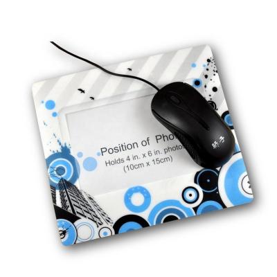 China Non-Slip Custom Design Photo Insert White EVA Mouse Pad Parking Mat 4*6