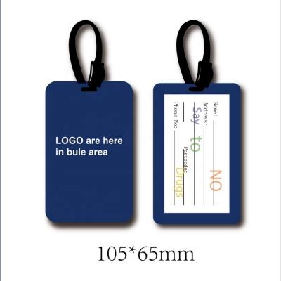 China OEM/ODM Design Custom Luggage Tag Soft PVC For Travel With Logo Pattern Artwork Irregular Design for sale