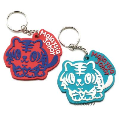 China 2D / 3D Rubber Key Chain Custom Rubber Soft PVC for sale