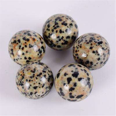 China China Leopard Crystal Ball Natural Spotted Stone Wholesale Quartz Crystal Ball for sale