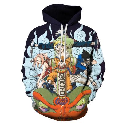 China Anti-wrinkle style good quality fashionable oversized anime hoodies windproof cartoon printed men sports digital print hoodies for sale