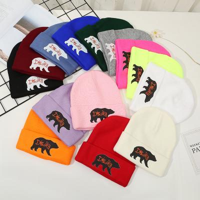 China COMMON Factory direct unisex warm hand knitted hat autumn winter custom fashion men's winter beanie hats for sale