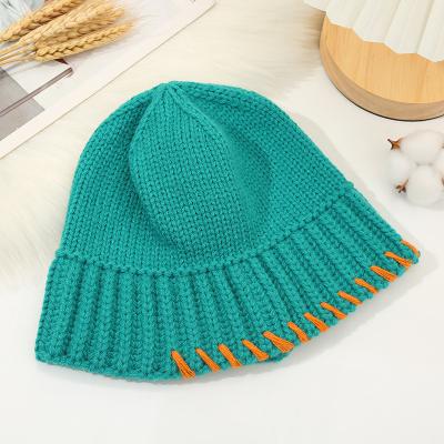 China Latest Design COMMON Unisex Winter Beanie Hat Custom Logo Adults Knitted Thick Slouchy Winter Hat for sale