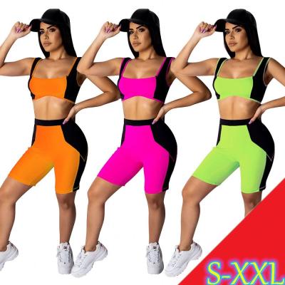 China 2021 CM580 Anti-wrinkle summer women's suits slim fit casual sports wear sets lady sportswear two-piece sets for sale