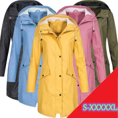 China Anti-wrinkle D07 Wind Breaker Jacket Women Mid Length Outdoor Ditch Winter Long Mountain Coat for sale