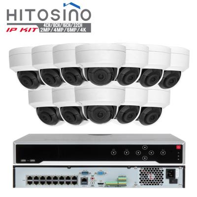 China Face Recognition Hitosino OEM Vision 4ch 8ch 16ch Dome PoE IP Security Outdoor Home 4K 8MP Video Surveillance Set CCTV Camera NVR Kit System for sale