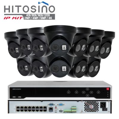 China Face Recognition Hitosino Camera Eyeball OEM Hik Securitas Bewaking PoE NVR Black IP Camaras Seguridad Seguran Vigilancia Systeem for sale