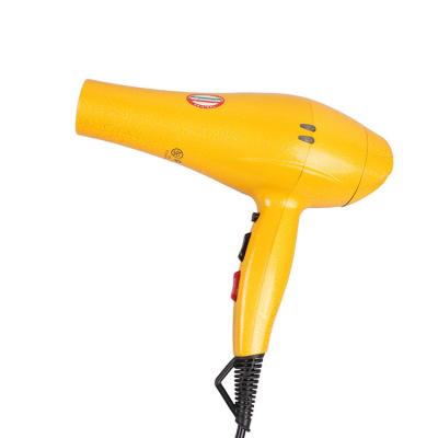 China Hotel ENZO Middle East Market Professional 7500W Color Box Packing Hotel Electric Salon AC Motor Yellow Mini Hair Dryer With Diffuser for sale