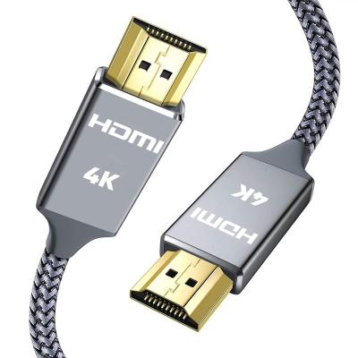 China OEM 4K HDMI 2.0 4K Data Transmission Cable Gold Connector 1M 2M 3M 5M 10m High Speed ​​HDMI Nylon Braided Rope Compatible with Laptop TV Xbox PS5 for sale