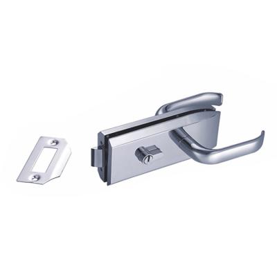 China High Performance Low Noize Office Door High Stainless Steel Glass Handle Partition Locks Single or Double Frameless Glass Door Lock for sale