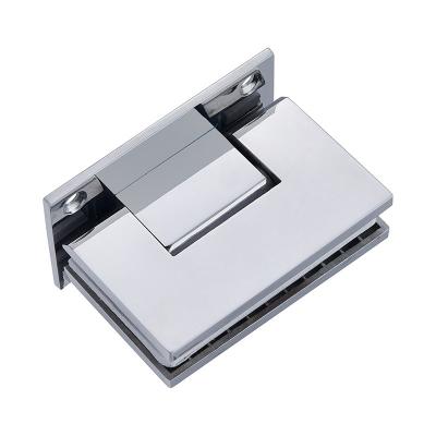 China 2022 Aluminum Alloy Wholesale Shower Hinge Bathroom Flange Hardware Modern Tensing Glass Door Hinges for sale