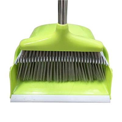 China Wholesale Extendable Combined And Sturdiest Long Handle Broom And Dustpan Tiumso Daily Cleaning Rise Set Broom Pan Dustpan for sale