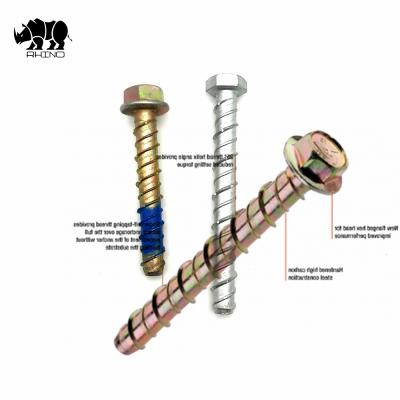 China Outdoor Pipe Industry Machinery M6 M10 M12 Kinds Galvanized Concrete Screw Anchor Galvanized Concrete Screw Bolt for sale