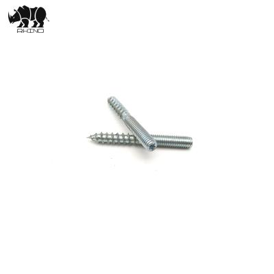 China Q195 Stainless / Carbon Steel Wooden Bolt Hanger Wire Double Ended Screw Bolt for sale