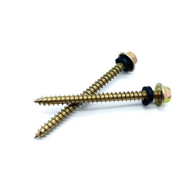 China Carbon Steel Hex Flanged Self Tapping Screw Head High Low Thread, 17.With Sealing Type EPDM Gasket for sale