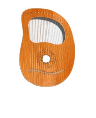 China High Quality Rosewood A-Silver Plating Lyre Harp 16 Strings Musical Instrument String Guitar Lyre Harp String for sale