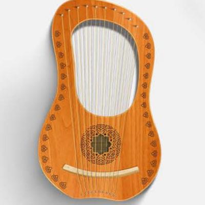 China High Quality Rosewood A-lyre Harp 10 Strings Musical Instrument String Guitar Lyre Harp String for sale