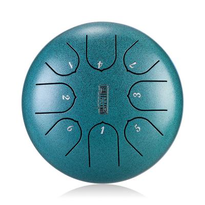 China C-8 Notes-6 inch-C5-Malachite- Steel-Titanium Alloy Musical Instruments Percussion Man Mini Size Steel Tongue Drum Hand Pan Handpan for sale