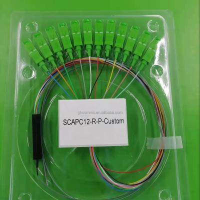 China FTTH SC APC Ribbon Fan Out Fiber Optic Pigtail for sale