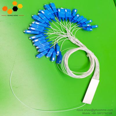 China FTTH 1x64 G652D FTTH Ribbon Optic Fiber Splitters No Connector for sale