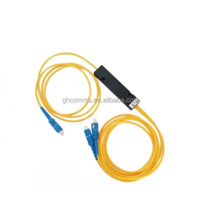 China FTTH ABS Box 2x2 Single Mode Window Dual Fiber Optic Coupler FBT Splitter for sale