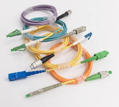 China FTTH SX SM PVC 2.0 LC APC Patch Cable 1M 2M 3M 5M 10m Telecom Fiber Optical for sale