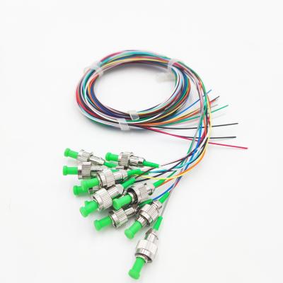 China FTTX Systems 12 Cores ST Fiber Optic Pigtail With APC Connector For FTTH Patch Pigtail for sale