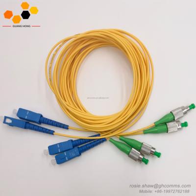 China FTTH FTTH OM1 FC APC SM to FC UPC Fiber Optic Patch Cord for sale