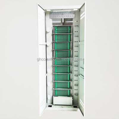 China FTTH Telecommunication Equipment Rack Mounted ODF Fiber Optic Distribution Frame for sale