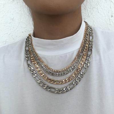 China Fashion Figaro Chain Necklace Women Men Hip Hop Cavity Jewelry Single Layer Lead Free Nickel Free Necklace for sale