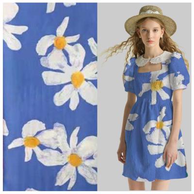 China Hot Selling Organic Rayon Printed Floral 100% Viscose Fabric Textile Fabric Supplier For Girl Tops Dress for sale