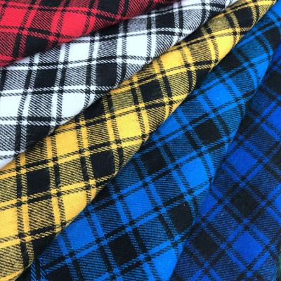 China Breathable Promotional Drop Shipping Cheap High Quality Yarn-dyed 100% Cotton Flannel Fabric In Stock Lots for sale