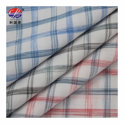 China Anti-bacteria Mens Bamboo 50 Polyester 50 Yarn Dyed Fabric For Shirt Clothing for sale