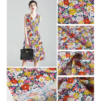 China New Fashion Floral Anti-UV Color Daisy Cotton Fabric Printing Liberty Organic Bright Fabric for sale