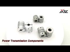 Silver Power Transmission Components Spiral Beam Coupling Anodizing Aluminum