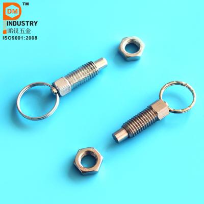 China Carbon Steel M12 Pull Ring Index Plunger for sale