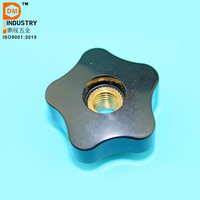 China Industry General Black Star Knob Plastic Nut M6 Inch for sale