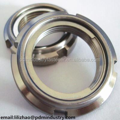 China M80*2.0 Carbon Steel Self Locking Round Nut Anti Bering Nut Loose Lock Nut for sale