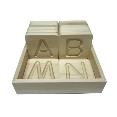 China Wholesale Europe Wooden Letter Board Wooden Alphabet Tracing Board Tracing Map for Little Kids for sale