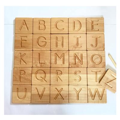 China China wood letter board wooden alphabet discovery board for kids for sale