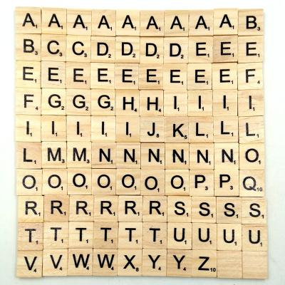 China Europe Wooden Letter Tiles A-Z Capital Letters For Crafts Spelling Letters for sale