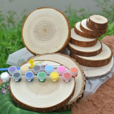 China Europe Art Circles 100% Natural Folk Natural Wooden Slices Round for sale