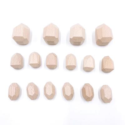 China Deploying Wiper Display Rack Wholesale Wooden Stacking Stones Wooden Stones Blocks for sale