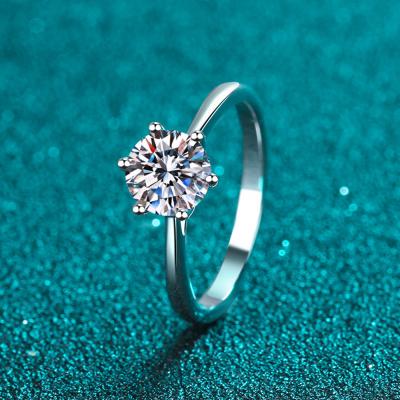 China Best Selling Jewelry CLASSIC 925 Sterling Silver Custom Diamond Moissanite Love Engagement Wedding Rings For Women for sale