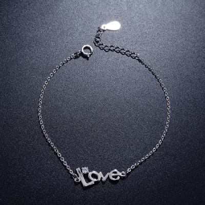 China New Products Baoyuan LOVE Bracelet Fashion 925 Sterling Silver Jewelry For Women CAB3125 for sale