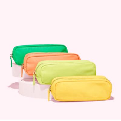 China Cute Marker Pen Pencil Case RTS Large Capacity Stock School Goods Storage Holder Bag Simple Gift Pocket Colorful Nylon Anti-theft Bag for sale