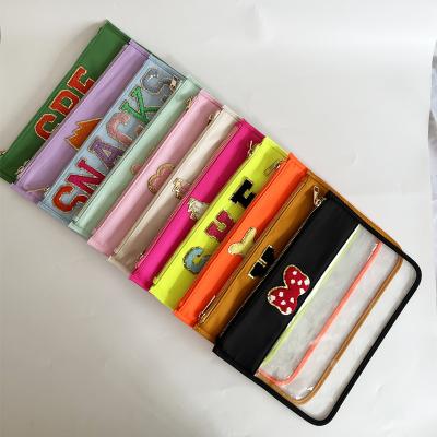 China Wholesale 11 Colors PVC Clear Personalized Waterproof RTS Patches Women Girls DIY Cosmetic Bag Toiletry Custom Makeup Travel Gift for sale