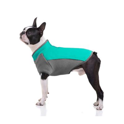 China Durable Double Zipper Stand Collar Dog Fleece Sweater With Elastic Material for sale