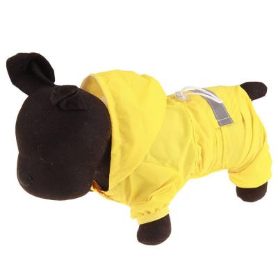 China Dog Viable Raincoat Adjustable Pet Water Proof Clothes Lightweight Rain Jacket Hoodies With Reflective Tape for sale