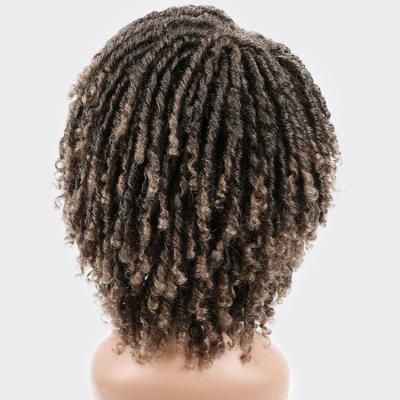 China Short Dreadlock Twist Wig Hair Braid Wig Synthetic Curly Dreadlock Non Lace Front Wigs Crochet Twist Braids Wig for sale